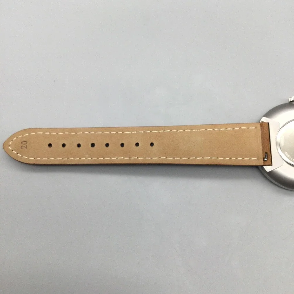 Fossil BQ2435 Mens Watch 42mm Blue Dial Brown Leather Minimalist New Battery